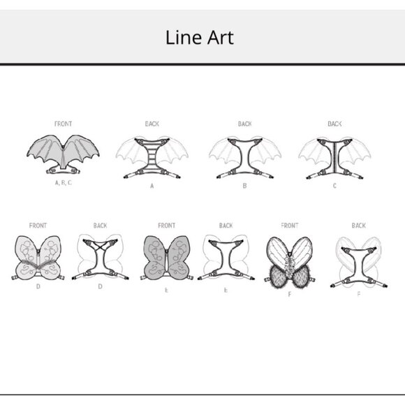 Simplicity 9875 Pattern Dog Harnesses Wings Sizes S-L Novelty Halloween Costume - Picture 7 of 7